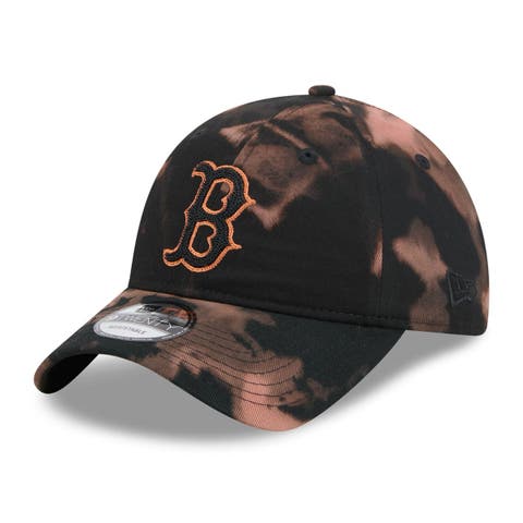 Men's New Era  Black Boston Red Sox Bleach Wash 9TWENTY Adjustable Hat
