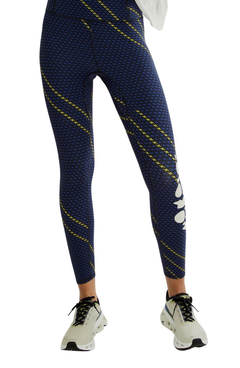 Free People FP Movement Never Better Graphic Leggings, Main, color, Black Combo