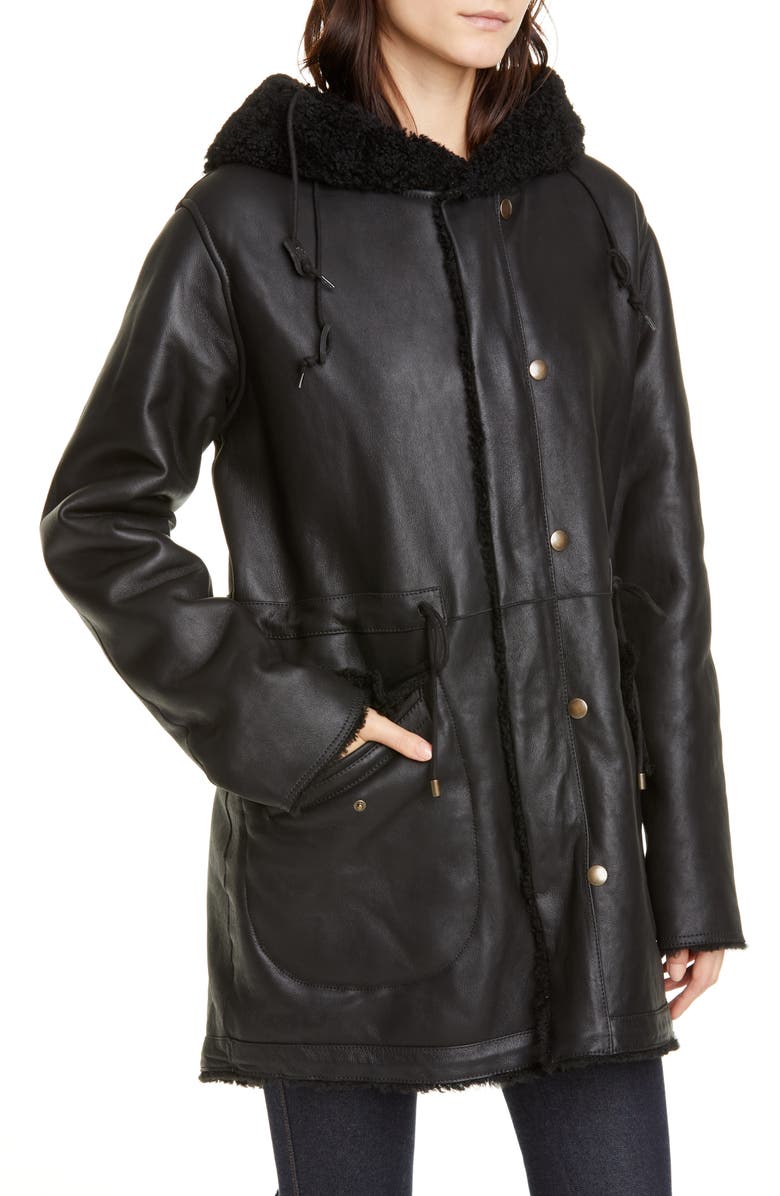 Mr & Mrs Italy Reversible Genuine Shearling Parka, Alternate, color,