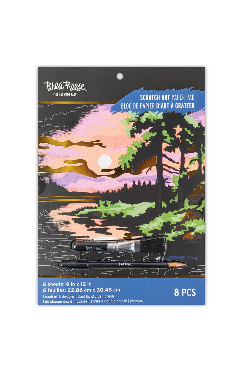 Brea Reese Scratch Art Paper Pad, Seasonal Landscapes, Main, color, 