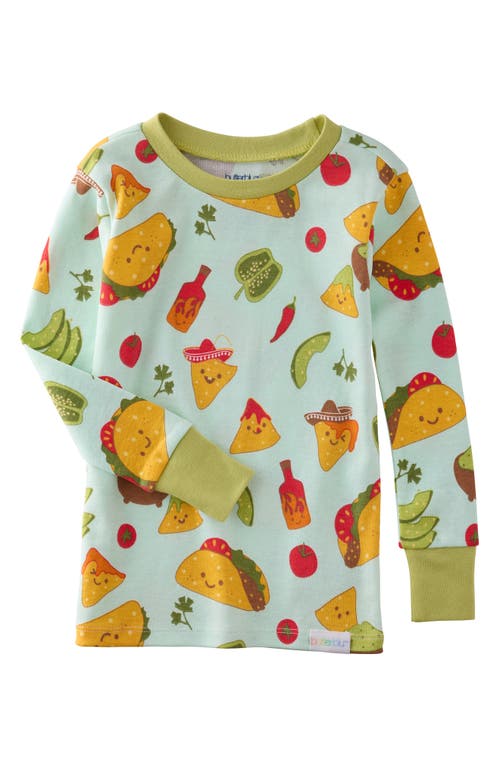 Butterblu Kids' Zen Print Fitted Organic Cotton Two-piece Pajamas In Multi