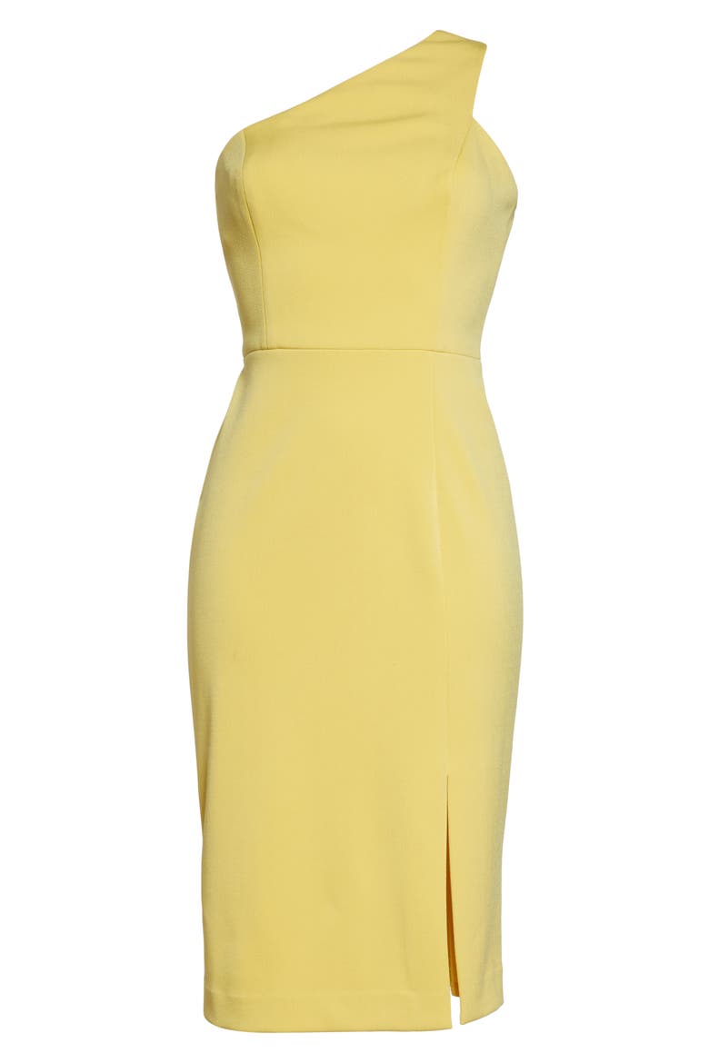 One-Shoulder Sheath Dress, Alternate, color, YELLOW