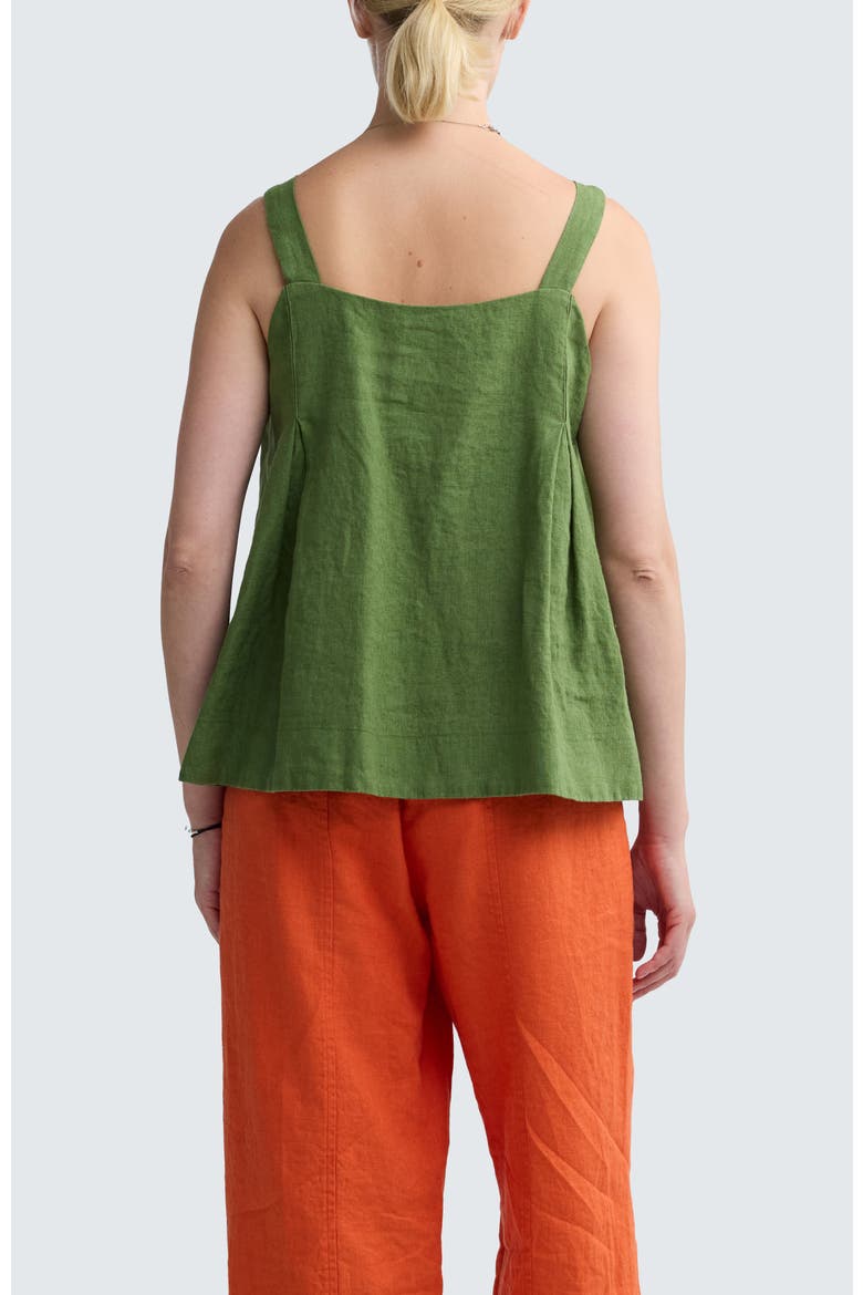 Mariel Square Neck Linen Top, Alternate, color, Apple Green