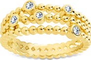 Sterling Forever Ramona Cubic Zirconia Bubble Triple Band Ring