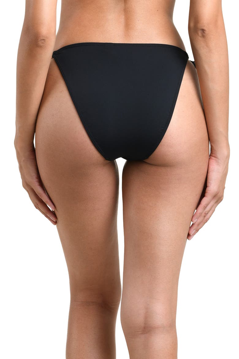 Island Goddess Side Tie Bikini Bottoms, Alternate, color, BLACK