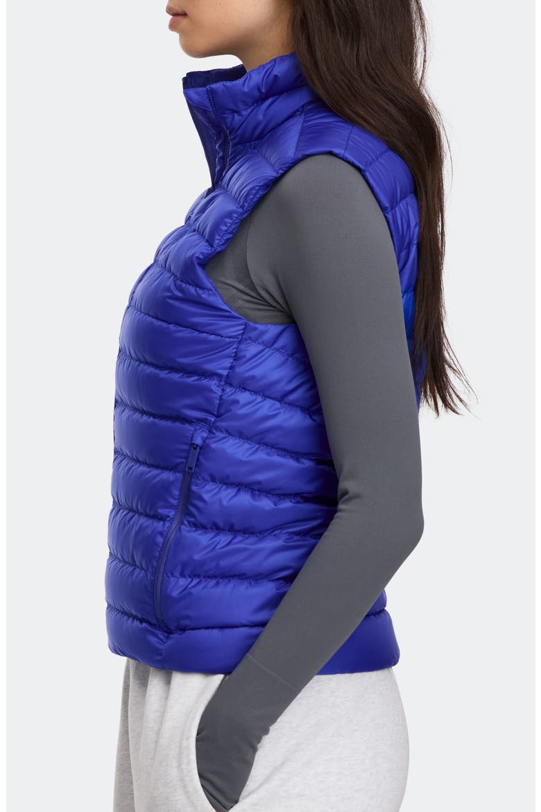 Aethera Quilted Ripstop 750 Fill Power Down Puffer Vest, Alternate, color, AZURITE BLUE