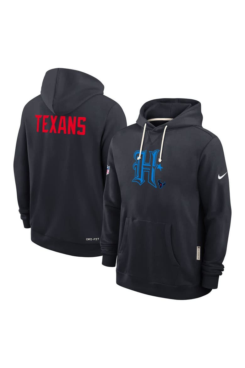 Men's Nike Navy Houston Texans  Sideline Offensive Set Play Performance Pullover Hoodie, Alternate, color, Navy