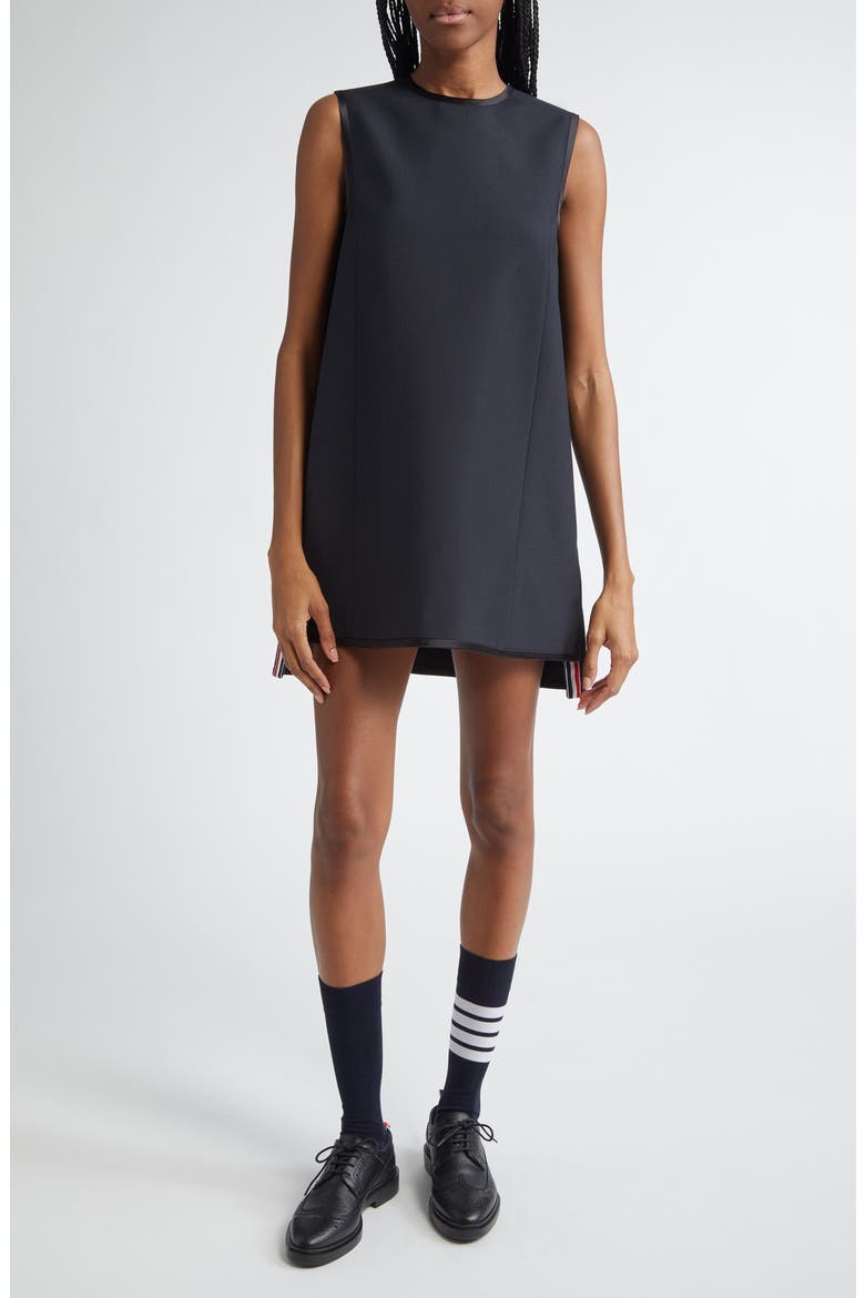 School Uniform Wool Blend Shift Minidress, Main, color, BLACK