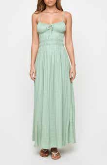 Tala Shirred Waist Cover-Up Maxi Sundress