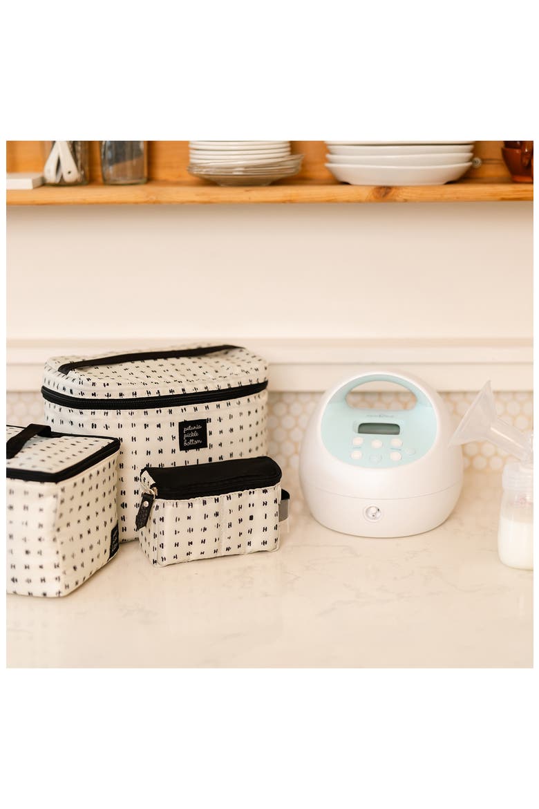 Prompt Checker Stitch Print 4-Piece Breast Pump Storage Kit, Alternate, color, QUILL