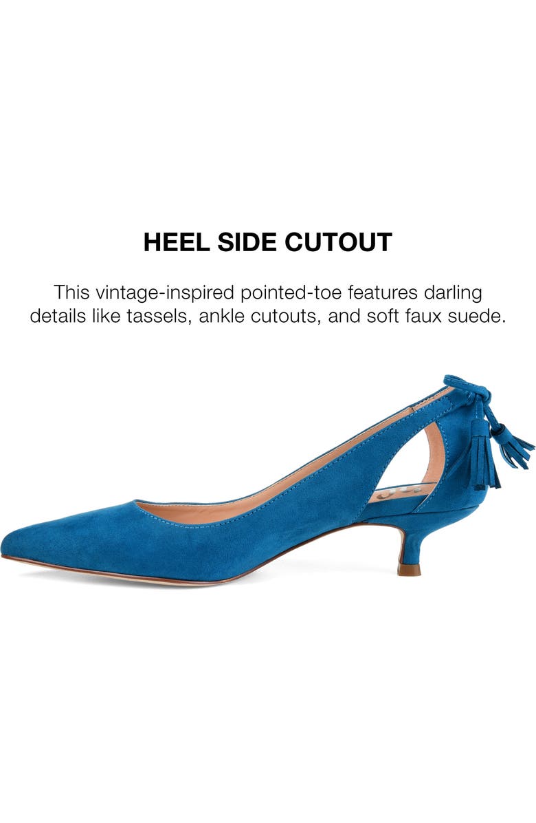 Journee Collection JOURNEE Bindi Kitten Heel Pump, Alternate, color, Teal