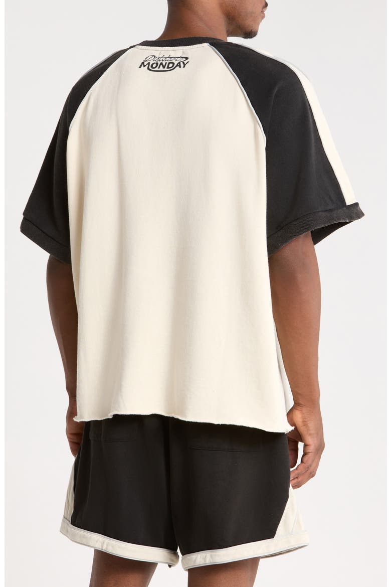 Heaven or Hell Raglan T-Shirt, Alternate, color, CREAM/ VINTAGE BLACK
