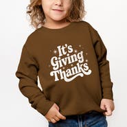 The Juniper Shop Its Giving Thanks Toddler Graphic Sweatshirt