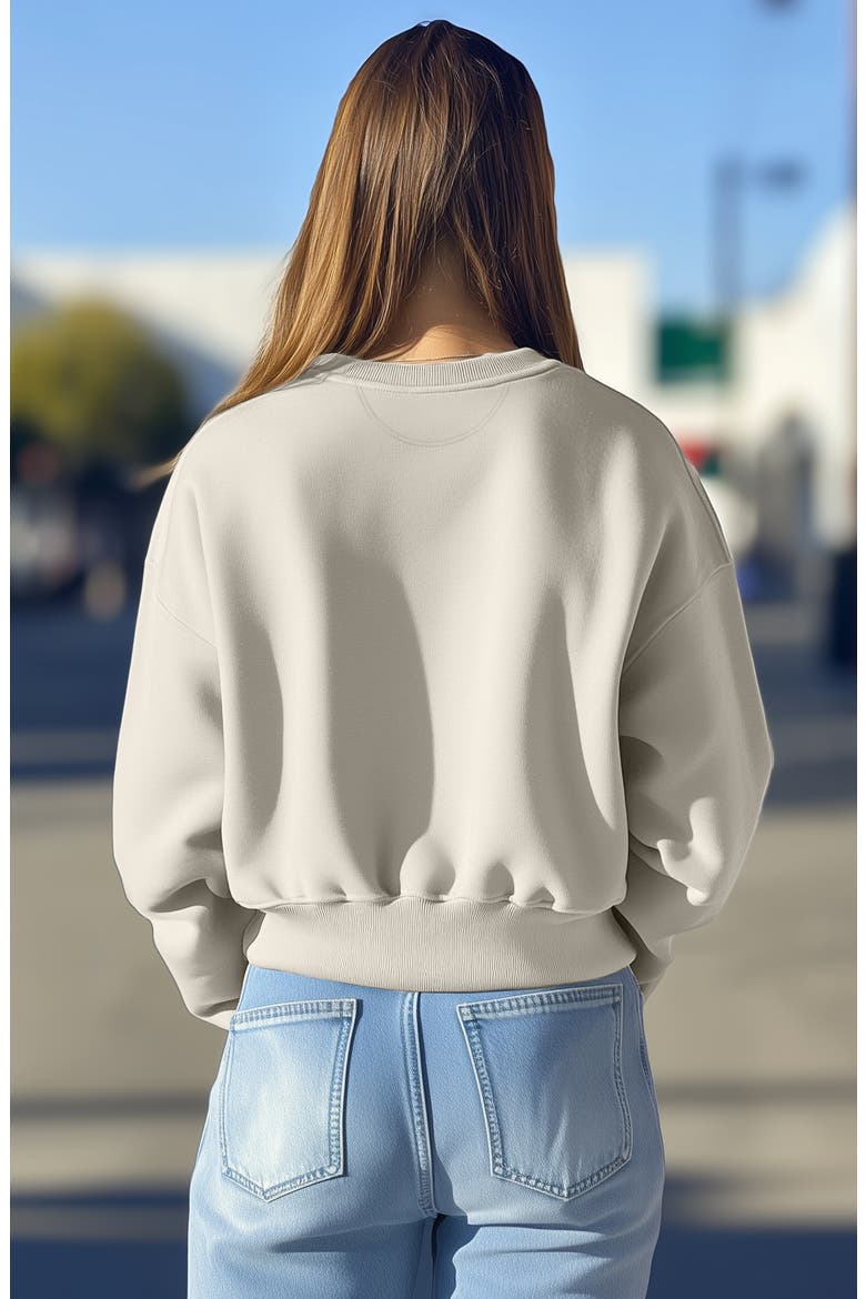 Ghost Relaxed Sweatshirt, Alternate, color, Bone