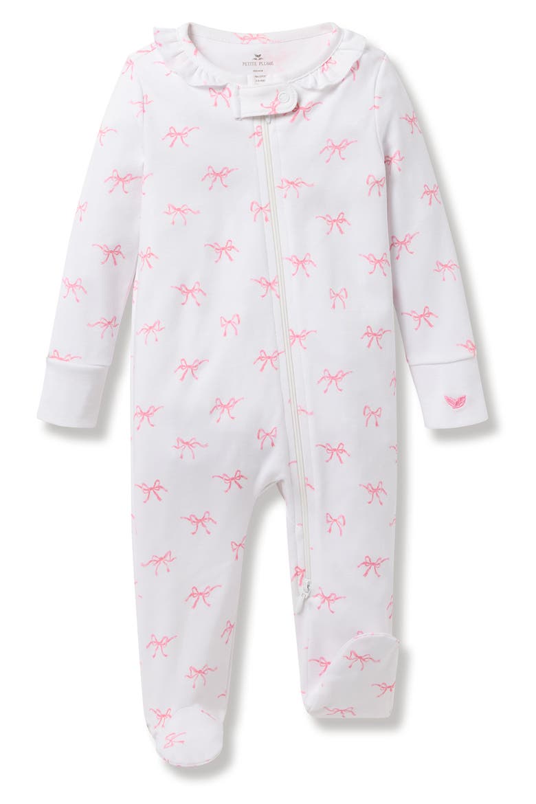 Blushing Bows Pima Romper, Main, color, WHITE