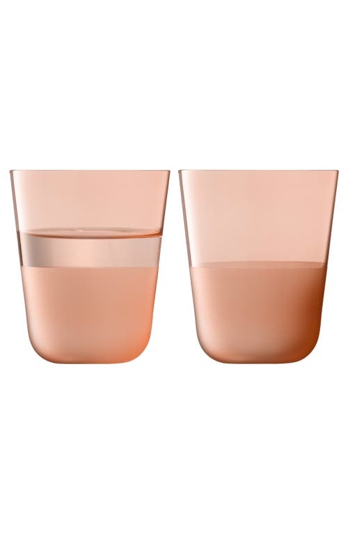 Lsa Arc Contrast Set Of 4 Tumblers In Coral