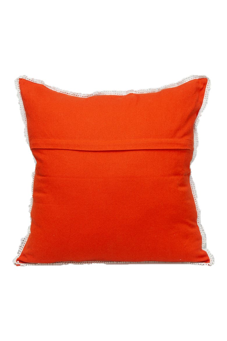 Crochet Dot Throw Pillow, Alternate, color, ORANGE