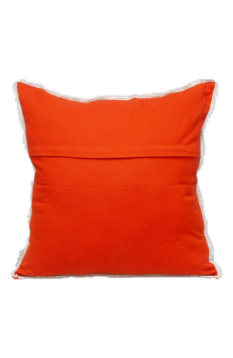 PARKLAND COLLECTION Crochet Dot Throw Pillow, Alternate, color, Orange