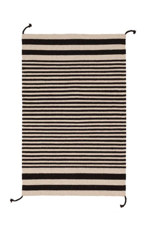 ARCHIVE NEW YORK ARCHIVE NEW YORK ZAPOTEC CLASSIC STRIPED HANDWOVEN FLATWEAVE WOOL RUG 