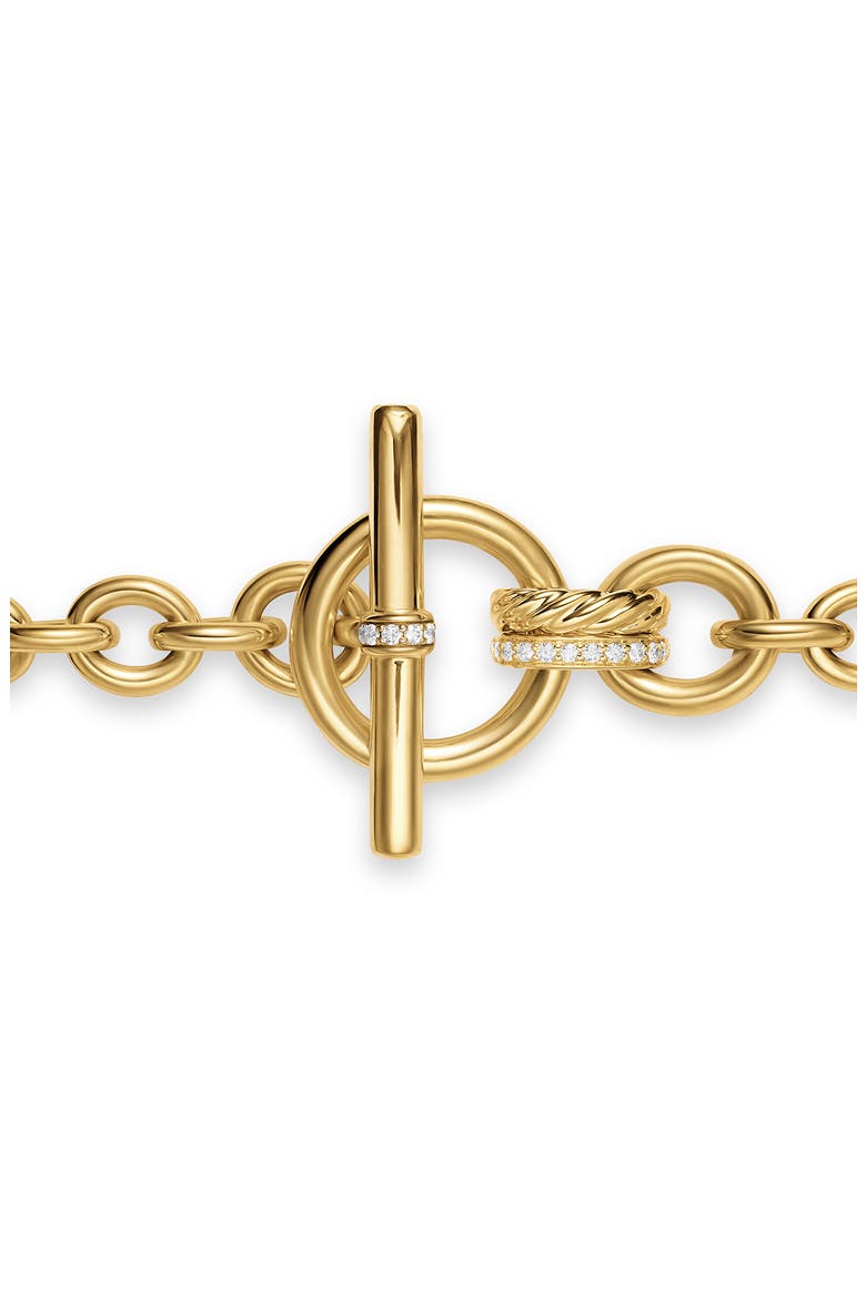 DY Mercer® Toggle Chain Bracelet in 18K Yellow Gold with Diamonds, 12.7mm, Alternate, color, DIAMOND