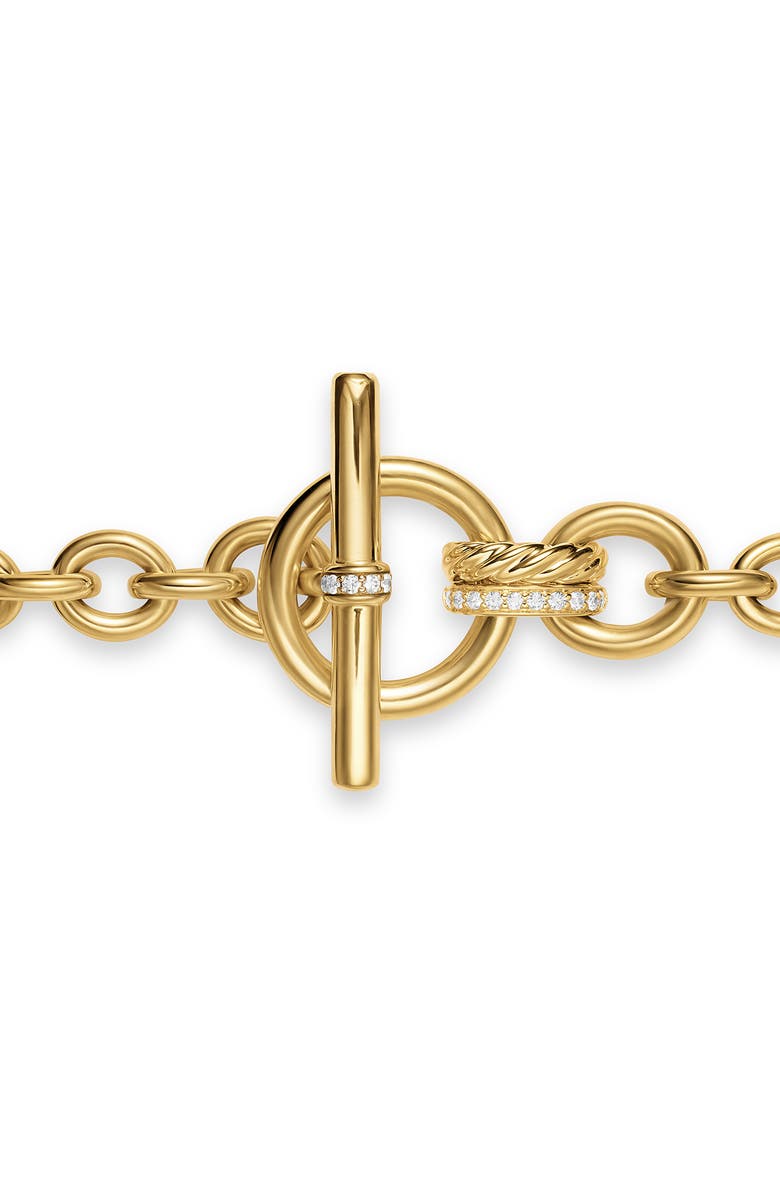 David Yurman DY Mercer<sup>®</sup> Toggle Chain Bracelet in 18K Yellow Gold with Diamonds, 12.7mm, Alternate, color, Diamond