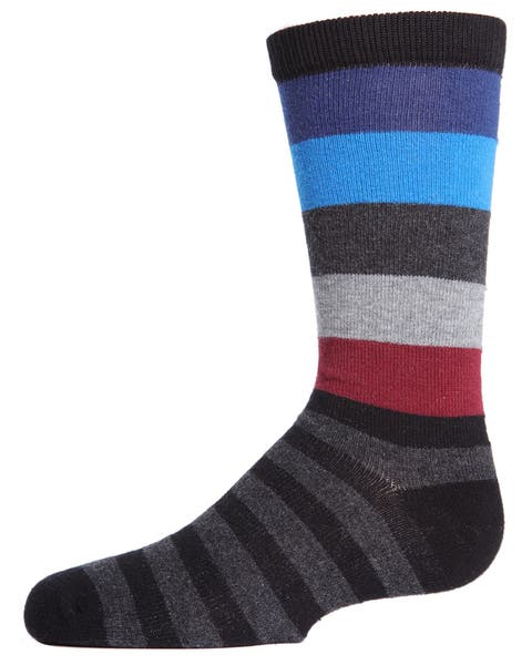 Bold Stripes Fine-Gauge Crew Sock (Little Kid & Big Kid)