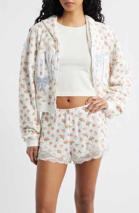 Alex Sunshine & Bows Crop Zop Hoodie