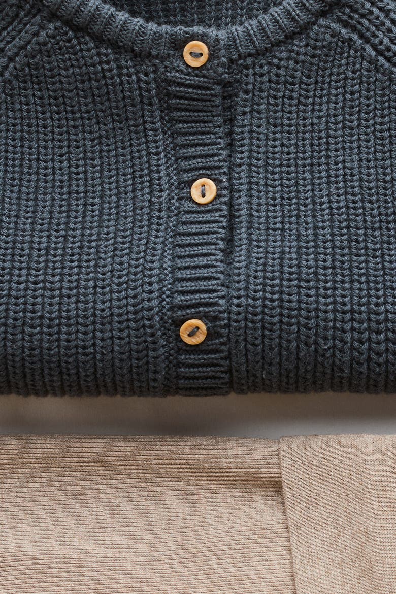 2-piece Cotton-knit Set, Alternate, color, Dusty blue/beige