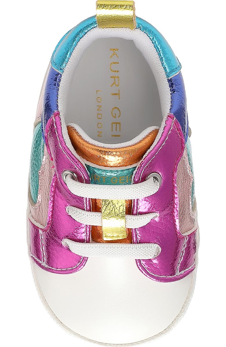 Kurt Geiger London Kids' Baby Luckson Heart Crib Shoe, Alternate, color, Pink Multi