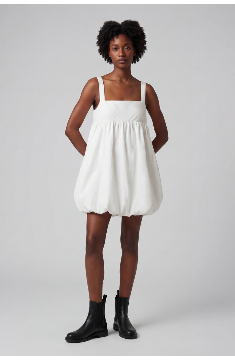nuaje nuaje Brea Tie Back Bubble Dress, Main, color, White