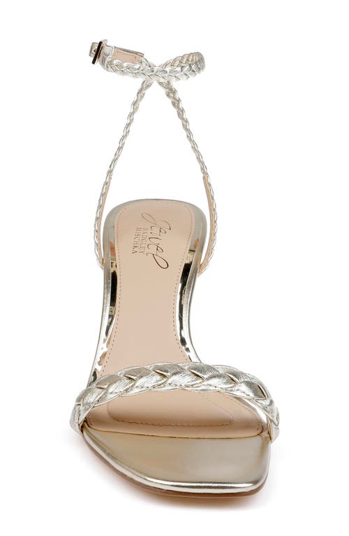 Jewel Badgley Mischka Nyx Ankle Strap Sandal In Gold