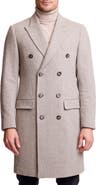 PAISLEY & GRAY Peak Lapel Double Breasted Overcoat