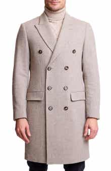 Peak Lapel Double Breasted Overcoat