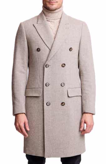 Peak Lapel Double Breasted Overcoat