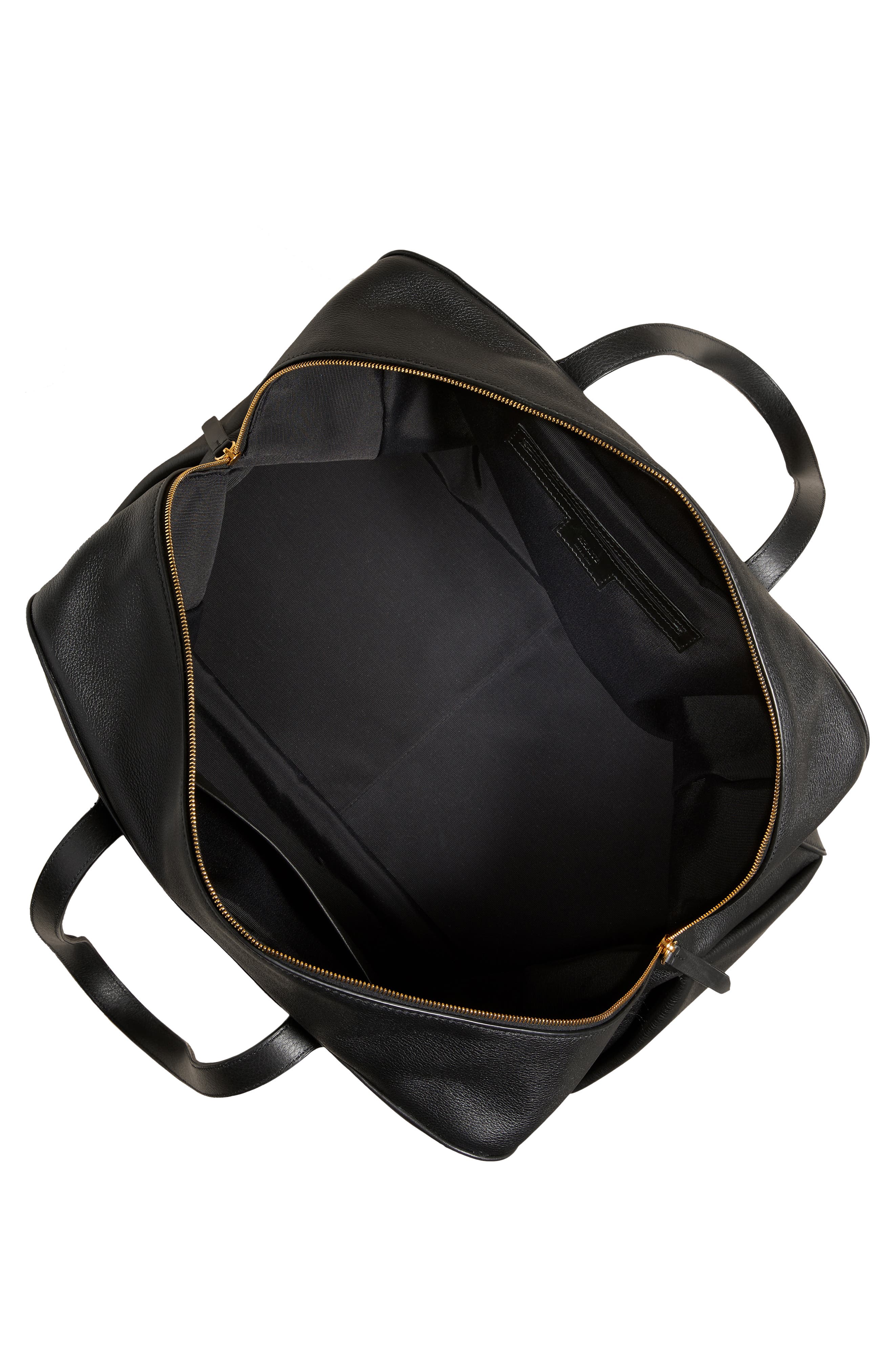 Khaite Large Maeve Leather Weekend Bag, Alternate, color, 