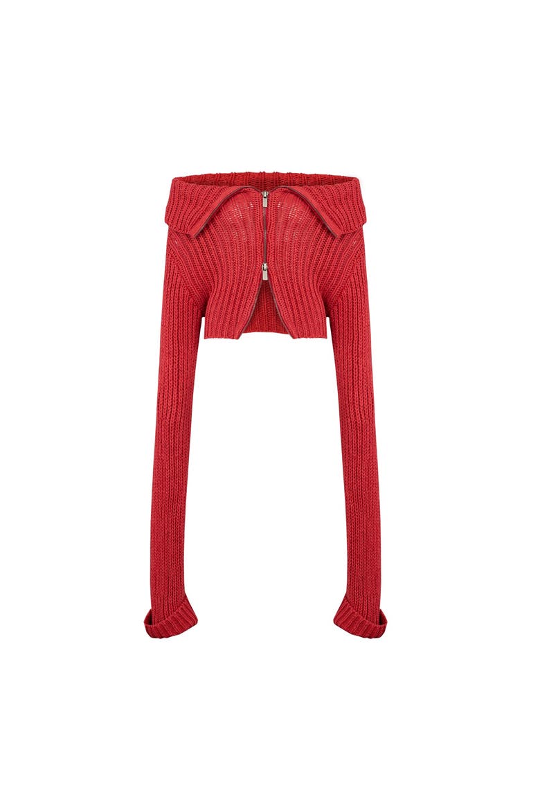 Cashmere Blend Your *Tch Knit Crop Top, Main, color, Red