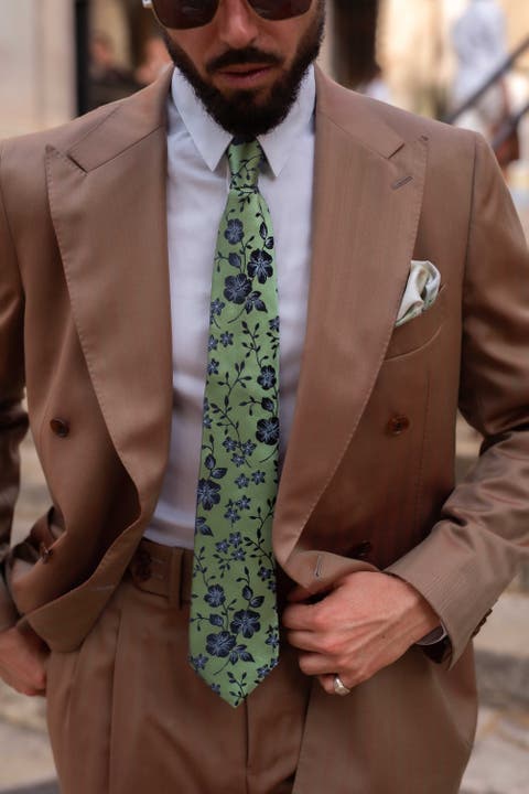 Silvio - Extra Long Silk Jacquard Tie for Men