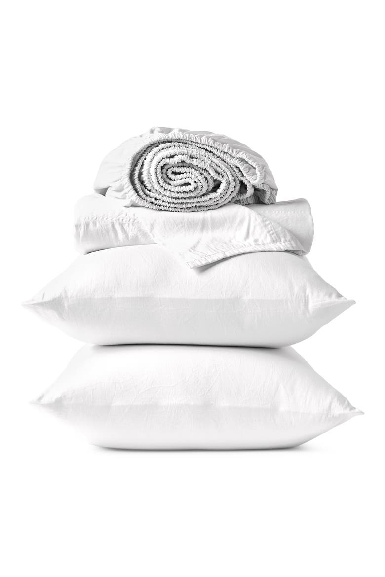 Classic Organic Cotton Sateen Sheet Set, Main, color, ALPINE WHITE