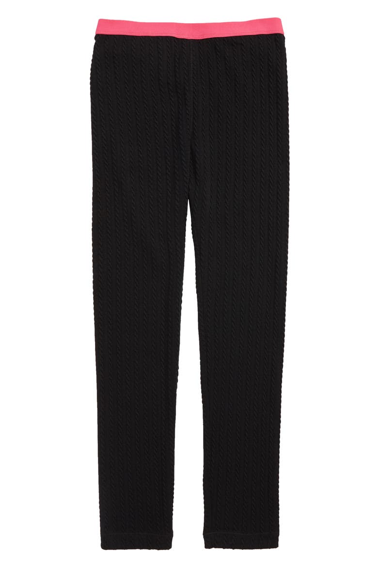 Cable Knit Leggings, Main, color, BLACK