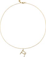 Monica Vinader Diamond Initial Pendant Necklace