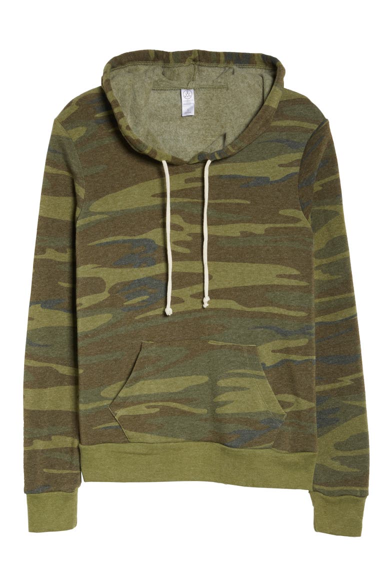 Camo Pullover Hoodie, Alternate, color, CAMO