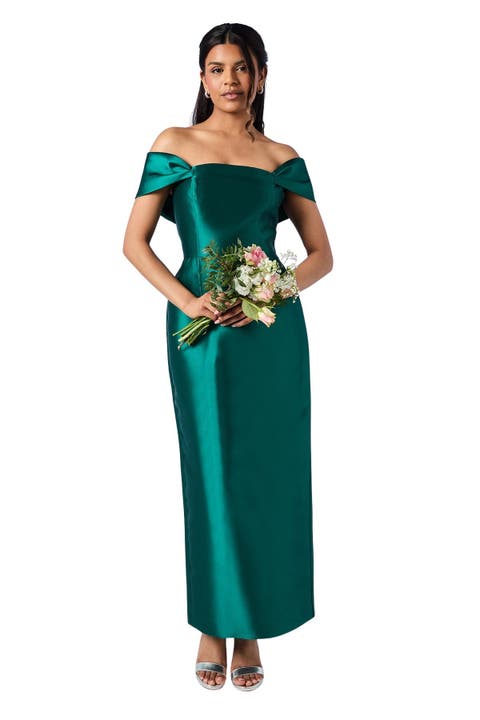 Petite Column Midi Bridesmaid Dress