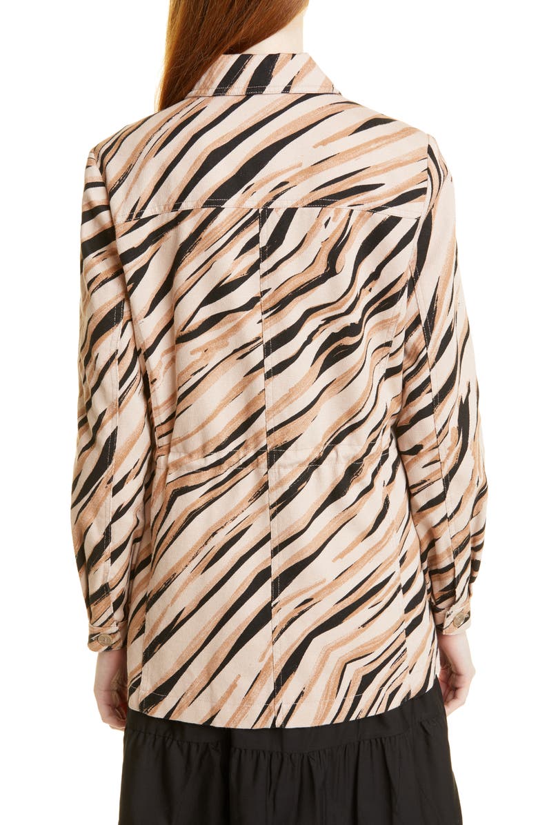 Ted Baker London Hamiel Animal Print Cotton Cargo Jacket, Alternate, color, 