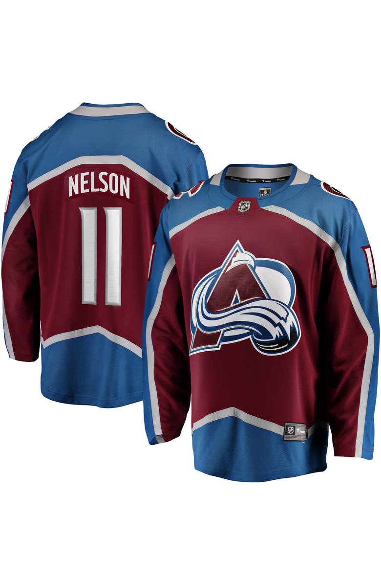 FANATICS Men's Fanatics Brock Nelson Burgundy Colorado Avalanche Home Breakaway Jersey, Alternate, color, Burgundy