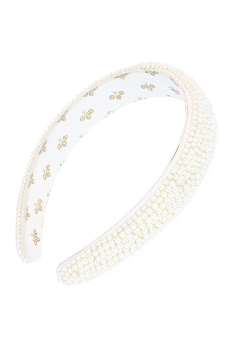 Glade Imitation Pearl Padded Headband, Main, color, PEARL