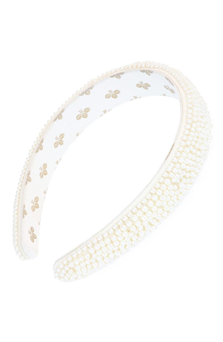 L. Erickson Glade Imitation Pearl Padded Headband, Main, color,