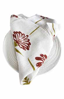 Tropical Cotton Twill Dinner Napkins