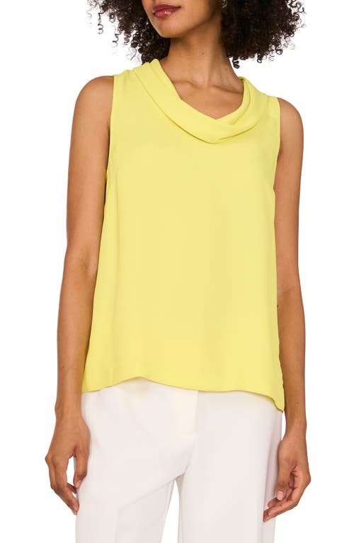 Vince Camuto Cowl Neck Sleeveless Blouse In Yellow