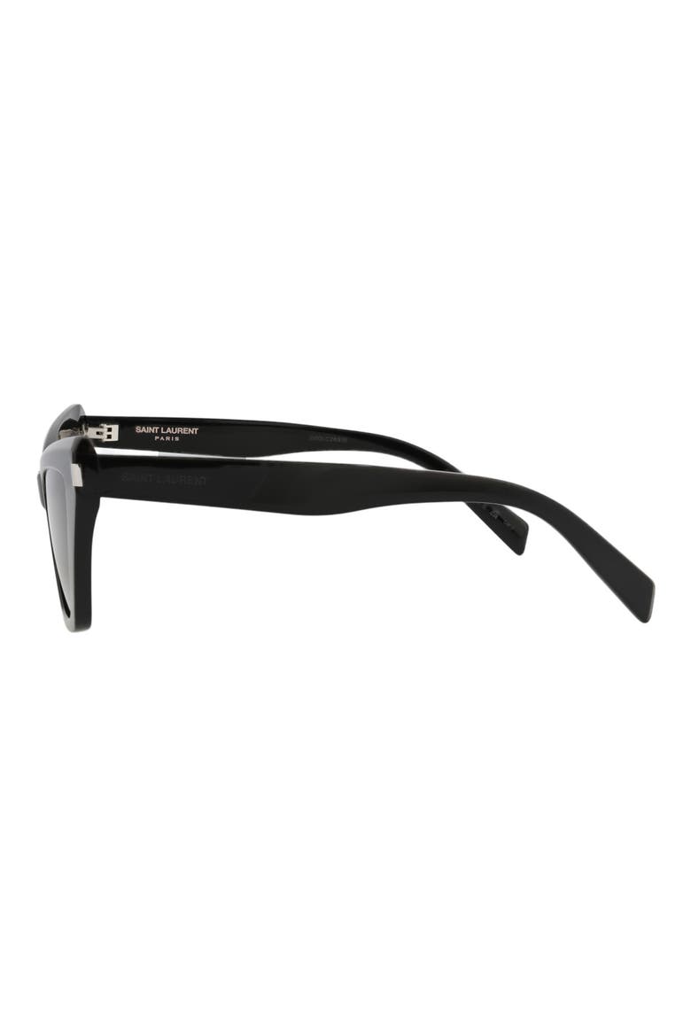 54mm Cat Eye Sunglasses, Alternate, color, BLACK BLACK BLACK