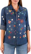 Billy T Sketchbook Embroidered Button-Up Shirt